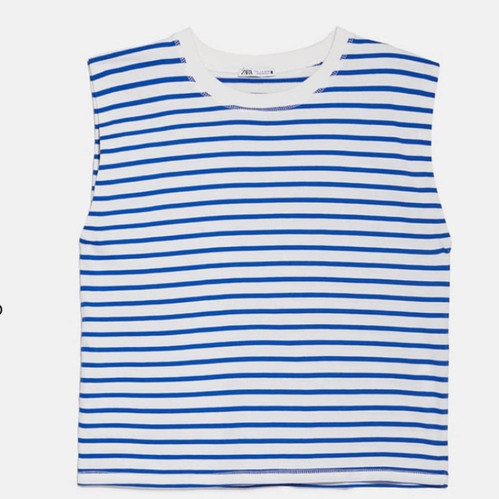 NEW Zara Sleeveless Striped Shirt